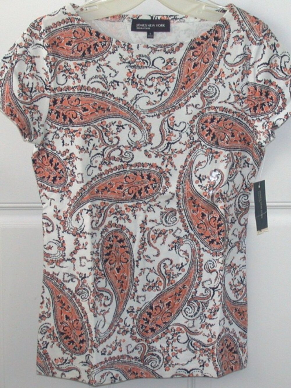 Jones of New York Signature 100% Cotton Top NWT Small